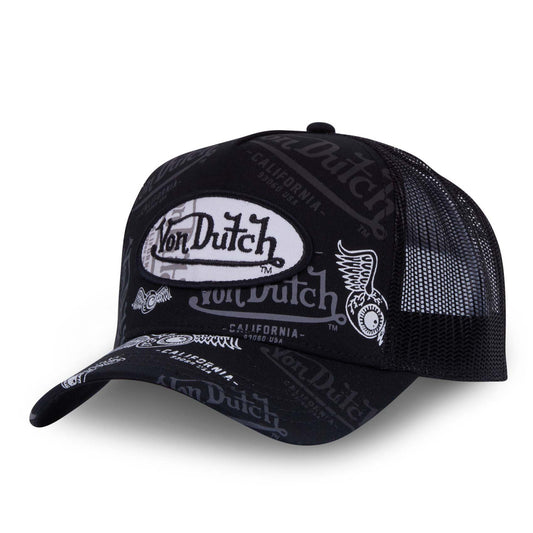 Casquette Vondutch Noir, Gris, Trucker Snapback Graffiti